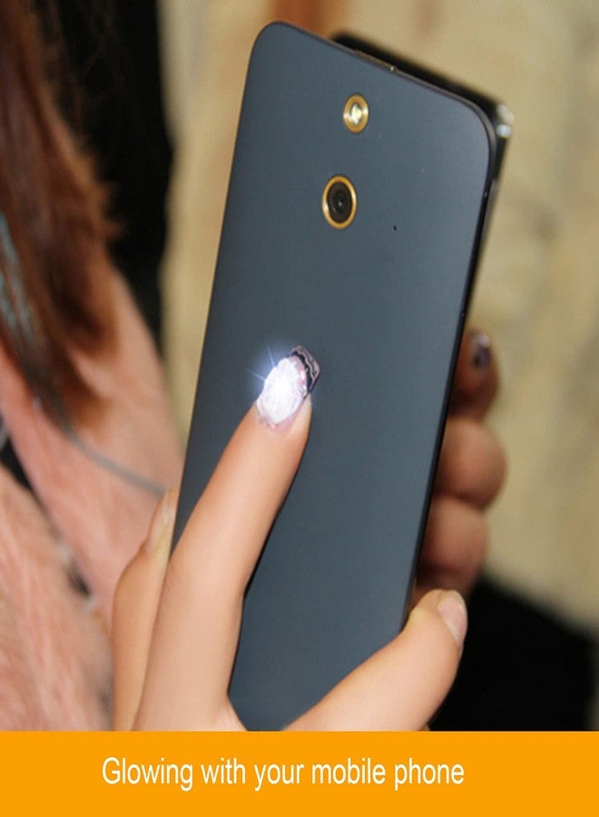فلفيل 7 ملصقات لتزيين الأظافر مزودة بإضاءة بتقنية NFC، ملصقات ذكية ذاتية اللصق لتصميم فن الأظافر، تجارة الجملة - Image 3
