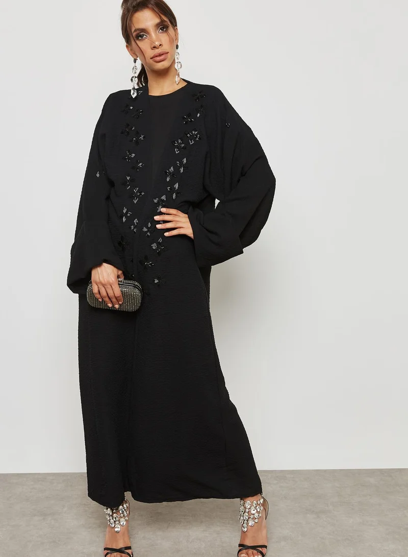 hayas closet Beadwork Abaya
