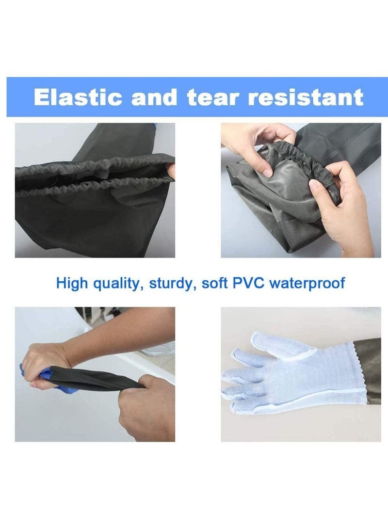 NIBEMINENT Plastic Gloves Pond Cleaning Drainage Full Arm Elastic Band PU Wear-Resistant Waterproof  - Image 5