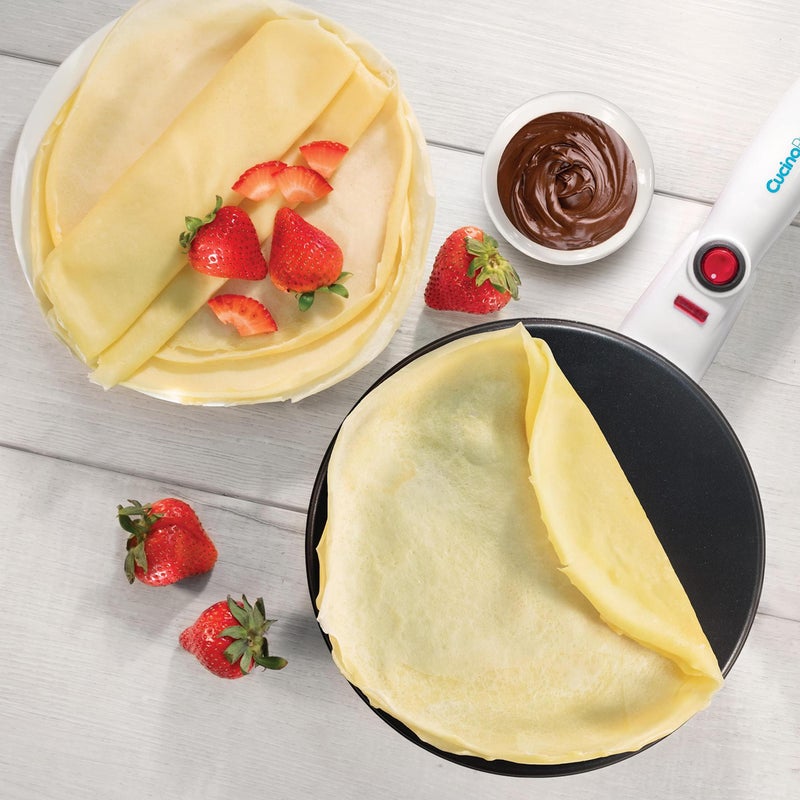 CucinaPro Cordless Crepe Maker- FREE Recipe Guide, NonStick Dipping Plate plus Electric Base & Batter Spatula, Portable Compact Baker, Homemade Morning Breakfast or Dessert Treat, Kitchen Essential - Image 2