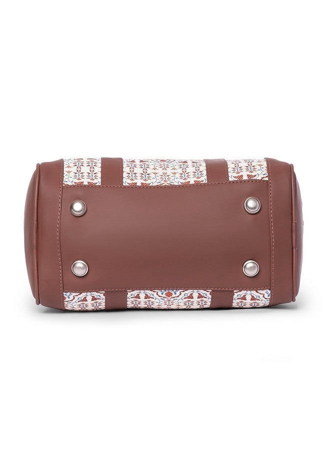 ZOUK Vegan Leather Agra Floral Printed Casual Handbag For Women - Image 5