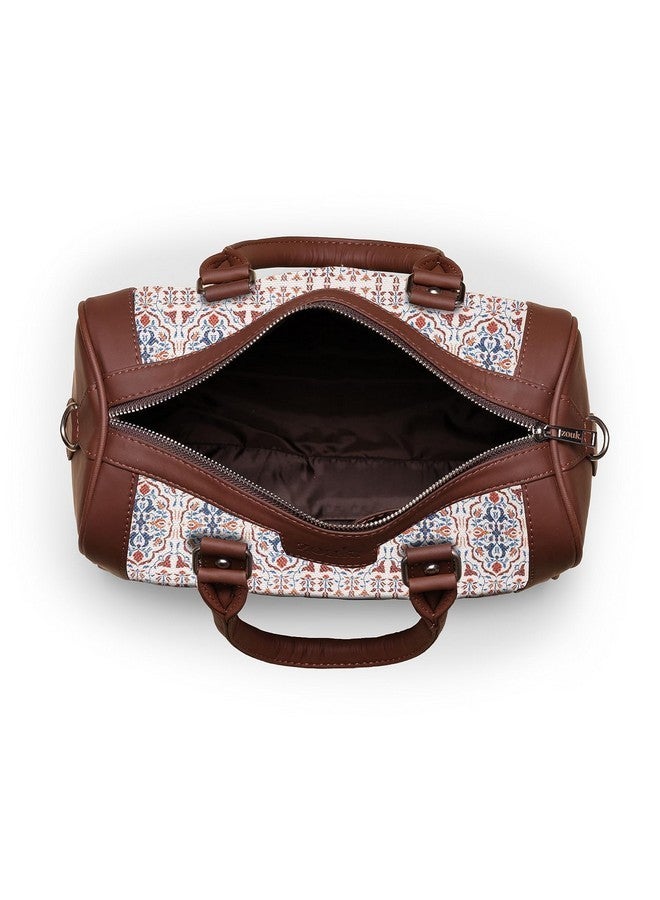 ZOUK Vegan Leather Agra Floral Printed Casual Handbag For Women - Image 4