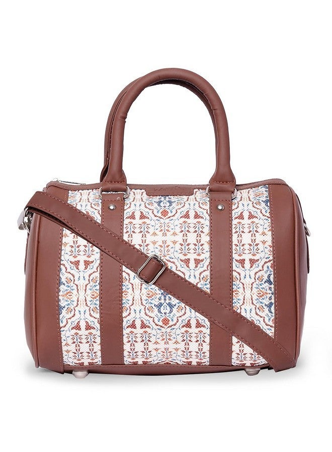 ZOUK Vegan Leather Agra Floral Printed Casual Handbag For Women - Image 1