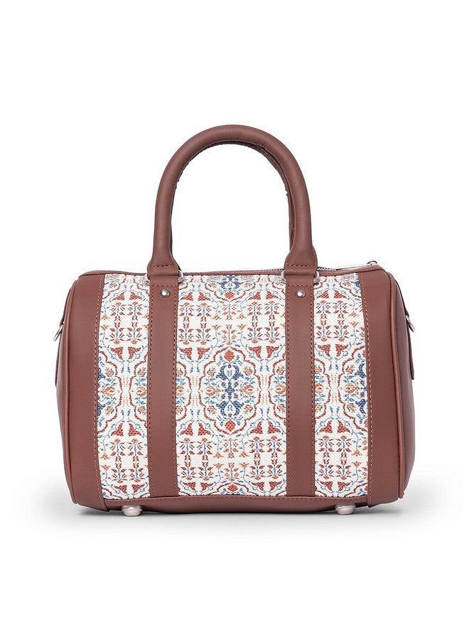 ZOUK Vegan Leather Agra Floral Printed Casual Handbag For Women - Image 3