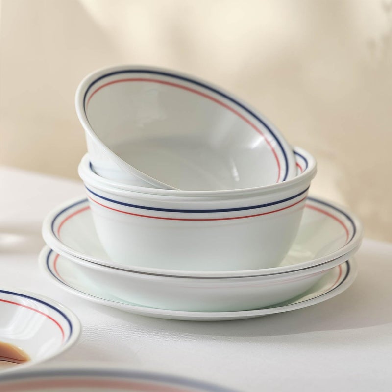 SKOODLE Corelle Livingware Double Ring RedNBlue Pack of 6 177ml KatoriRamekin Dbl Ring RNB 406 - Image 5