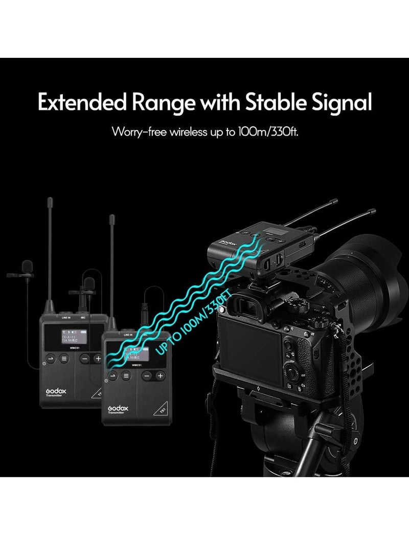 Godox WMicS1 Kit2 UHF Wireless Mic System - Image 3