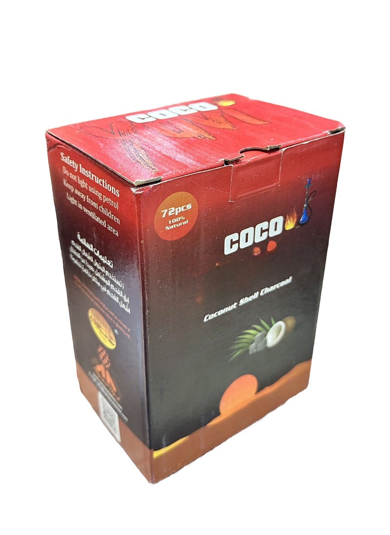 Coco 96-Pieces 1Kg Natural Coconut Shell Charcoal Made in Indonesia 
