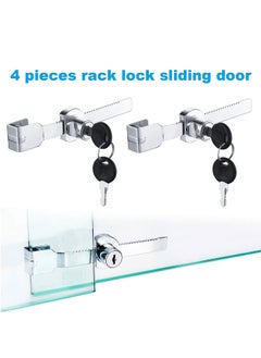 Y&D Glass Showcase Cabinet Locks 4 Set Sliding Door Ratchet Durable Drawer Frame for Display Cupboard Mail Box (with 8 Keys)  - Image 3