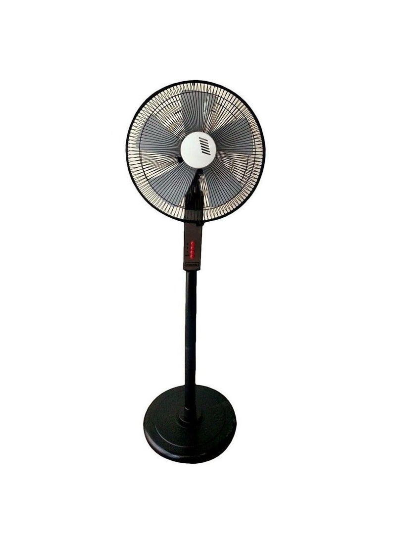 kumtel Stand Fan, 16 Inch, 5 Plastic Blades, 3 Speed ​​Settings, Black