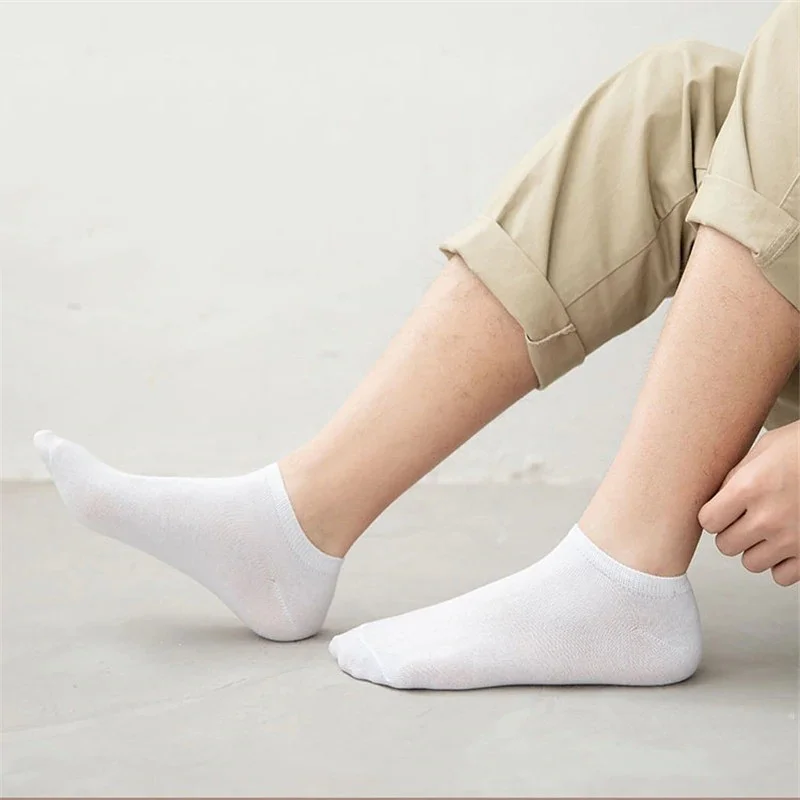 بي جي كي Unisex Summer Booties Socks 5-Piece Extra Comfortable Black