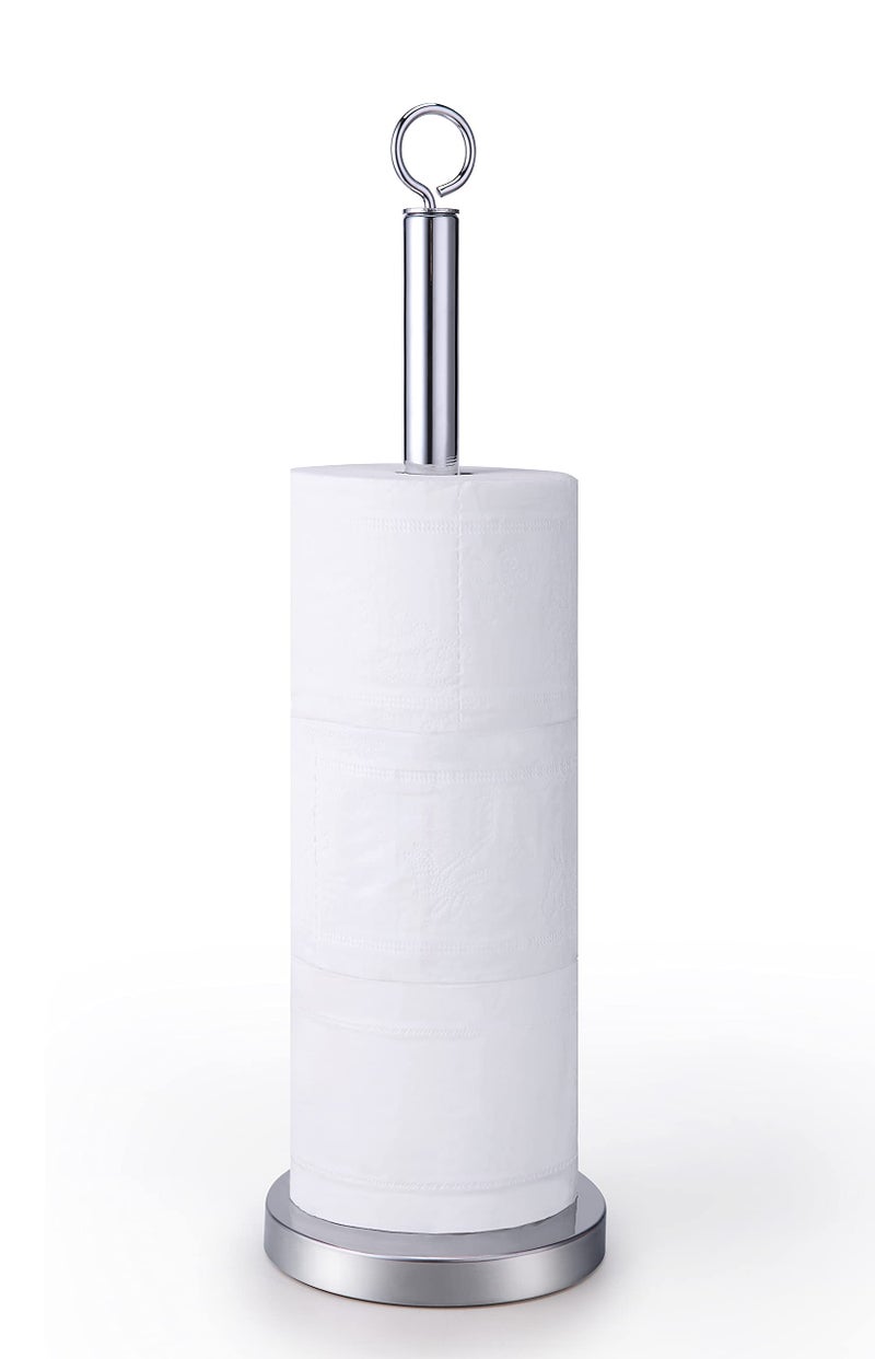 SunnyPoint Elite Heavy Weighted Sturdy Spare Toilet Paper Roll Holder Storage Stand