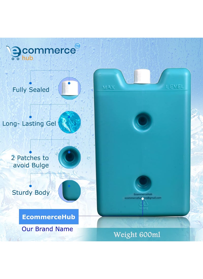EcommerceHub EcommerceHub Hot Cold Ice Gel Packs Reusable Freezer and Hot Cold Daily Use Pack For Hot cold therapy Bento Lunchbox Cooler Bag for Work School Picnic or Camping Colorful 600 ML Each Pack of 3  - Image 4
