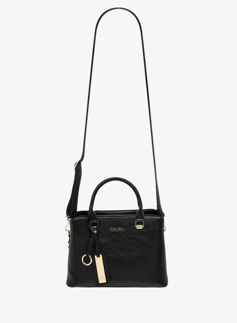Flora Bella By Shoexpress BLACK Solid Tote Bag with Detachable Strap for Women | Best Price UAE