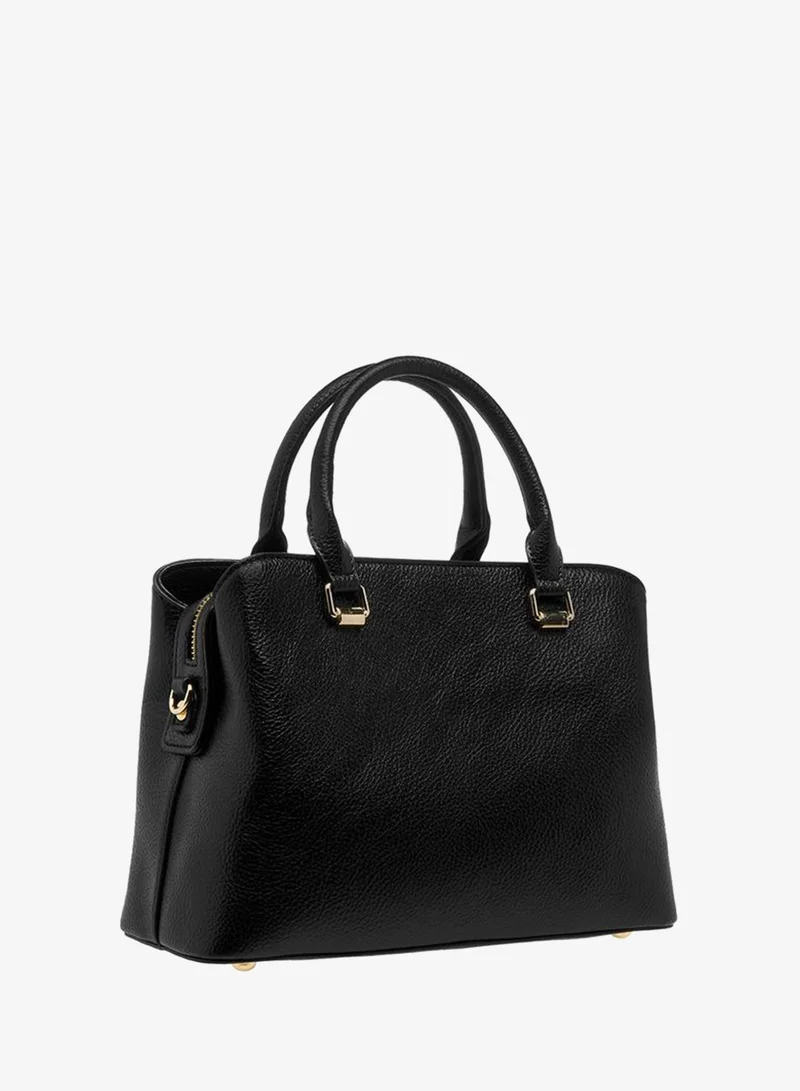 Flora Bella By Shoexpress BLACK Solid Tote Bag with Detachable Strap for Women | Best Price UAE