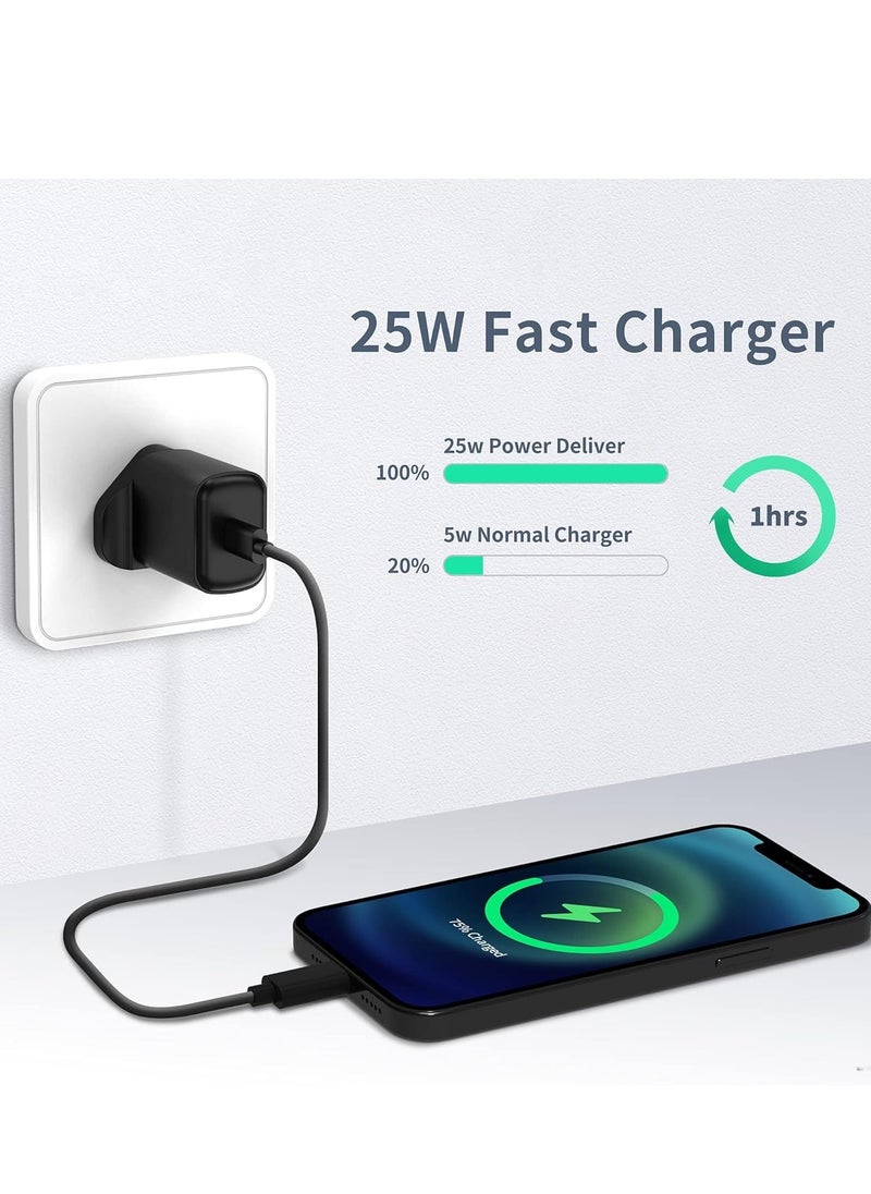 ELTRAZONE - 25W USB C Fast Charger Plug, with 2M Cable for Samsung Galaxy S23/S22/S21+/S21/S20+/S20/S9/S8 Ultra Plus Flip 3/Z Fold 3 5G - Image 1