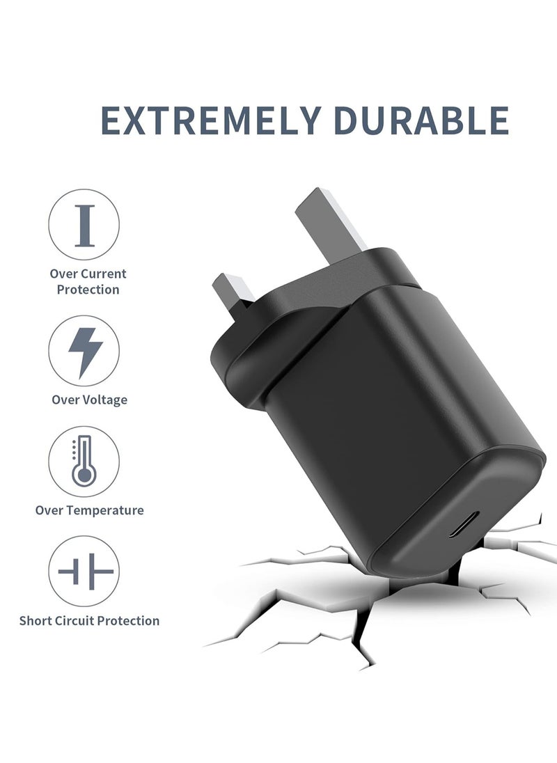 ELTRAZONE - 25W USB C Fast Charger Plug, with 2M Cable for Samsung Galaxy S23/S22/S21+/S21/S20+/S20/S9/S8 Ultra Plus Flip 3/Z Fold 3 5G - Image 1