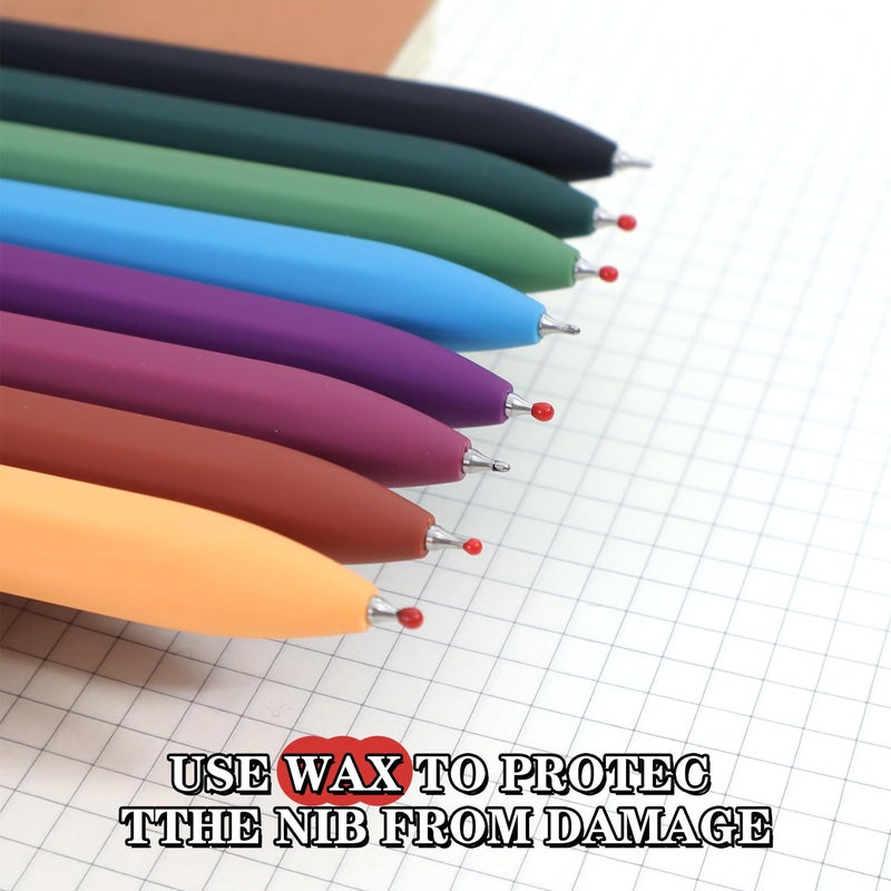 Piochoo Gel Pens, 8 Pack Fine Point Black Ink Smooth Writing Ink Pen, Retractable Quick Dry Aesthetic Cute Pens for Women Nurses School Office Supplies - Image 2