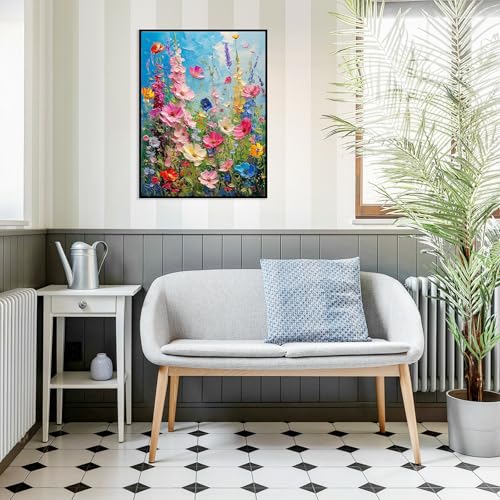 Hutarosl Wild Flowers Diamond Art Kits for Adults - Flowers Diamond Painting for Adults, Flower Gem Painting for Adult and Crafts Home Decor 12x16inch - Image 2