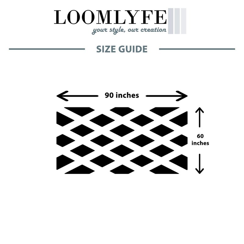 LOOMLYFE Cotton Rectangular Dining Table Cover for 6 Seater, Printed Table Cloth for Dining/Center Table, for Home Décor (Size - 90" x 60", BlueMultiFlower) - Image 5