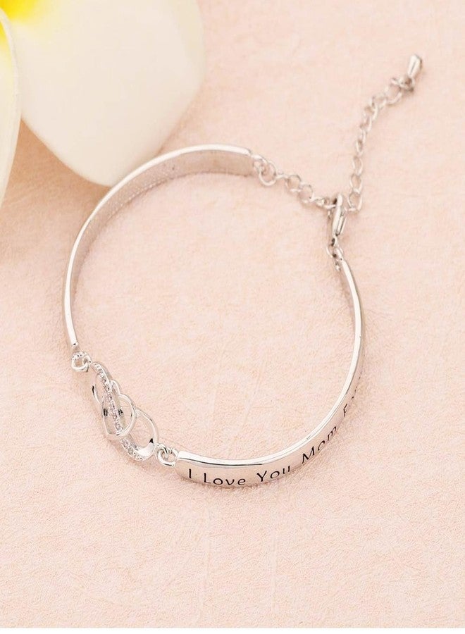 FEELMEM Mom Gifts Bracelet Always Remember I Love You Mom Infinity Love Heart Bracelet Mom Birthday Gifts from Daughter (gold-1) - Image 3