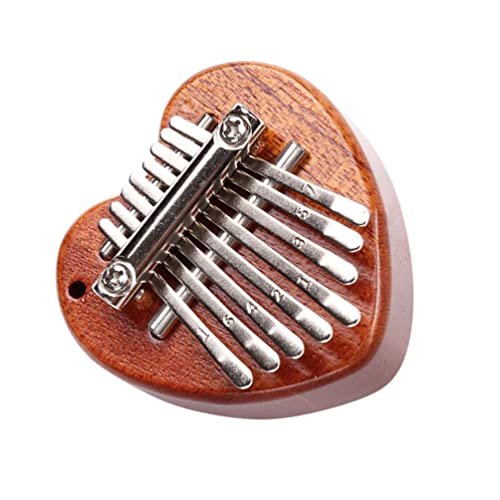 HEALLILY 8 Keys Mini Kalimba Piano Mini Finger Thumb Piano Portable Marimba Musical Thumb Piano Musical Instrument for Beginners Learners Students - Image 1