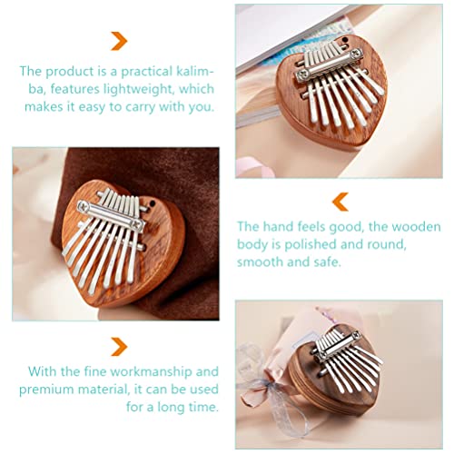HEALLILY 8 Keys Mini Kalimba Piano Mini Finger Thumb Piano Portable Marimba Musical Thumb Piano Musical Instrument for Beginners Learners Students - Image 3
