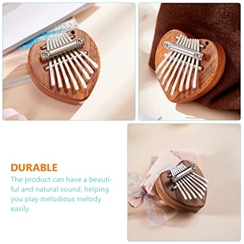 HEALLILY 8 Keys Mini Kalimba Piano Mini Finger Thumb Piano Portable Marimba Musical Thumb Piano Musical Instrument for Beginners Learners Students - Image 2