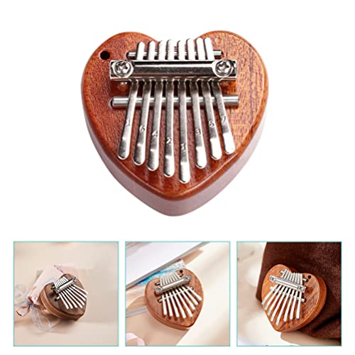 HEALLILY 8 Keys Mini Kalimba Piano Mini Finger Thumb Piano Portable Marimba Musical Thumb Piano Musical Instrument for Beginners Learners Students - Image 5