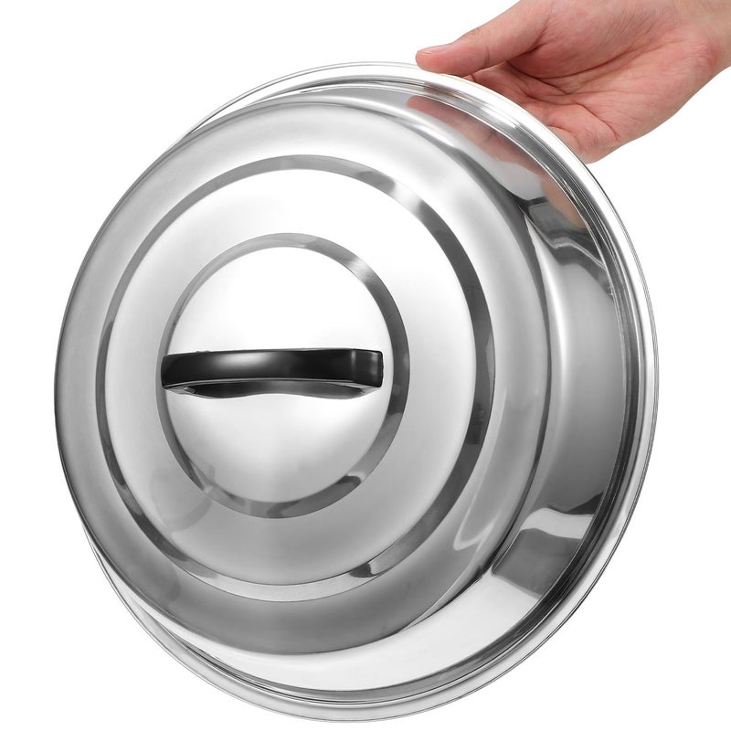 Stainless Steel Pot Lid Round Basting Cover Steaming Cover Cookware For Flat Top Griddle Grill - Image 4