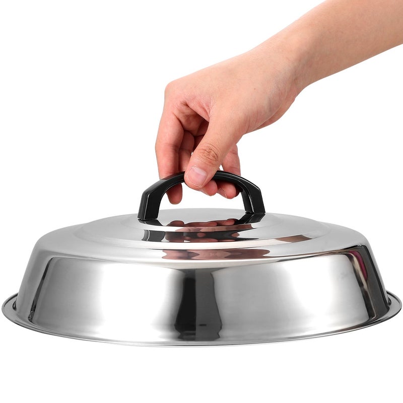 Stainless Steel Pot Lid Round Basting Cover Steaming Cover Cookware For Flat Top Griddle Grill - Image 5