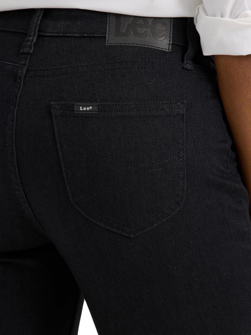 Lee Women's Legendary Mid Rise Flare Jean, Black, 12 - Image 3