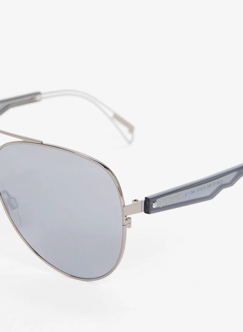 Just Cavalli  Gun Metal Smoke Mirror Aviator Sunglasses for Men | Best Price UAE