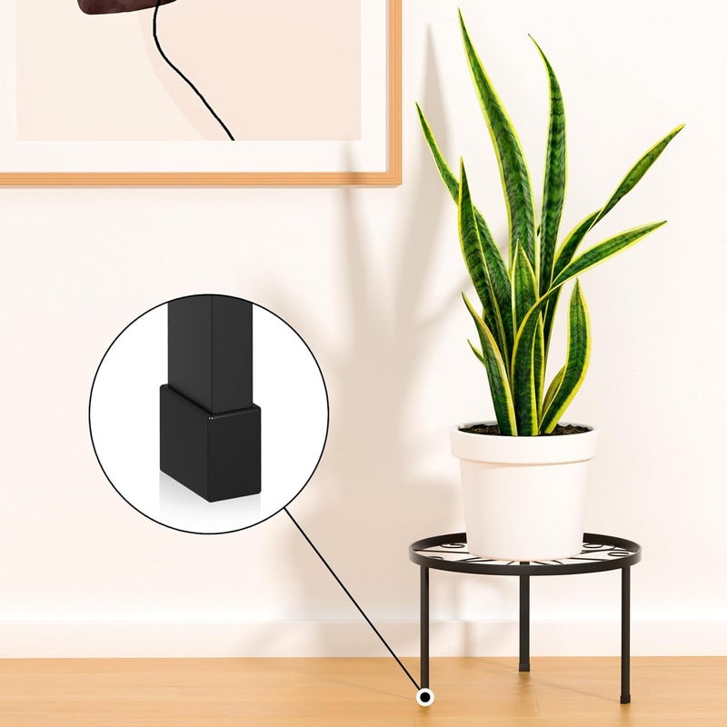 RANRTI 5-Pack Decent Metal Plant Stand Indoor, Assembly Free Plant Stands for Multiple Plants Outdoor, Anti-Rust Flower Display Stand, Corner Plant Shelf for Home Patio Gardening Decor (Black) - Image 4