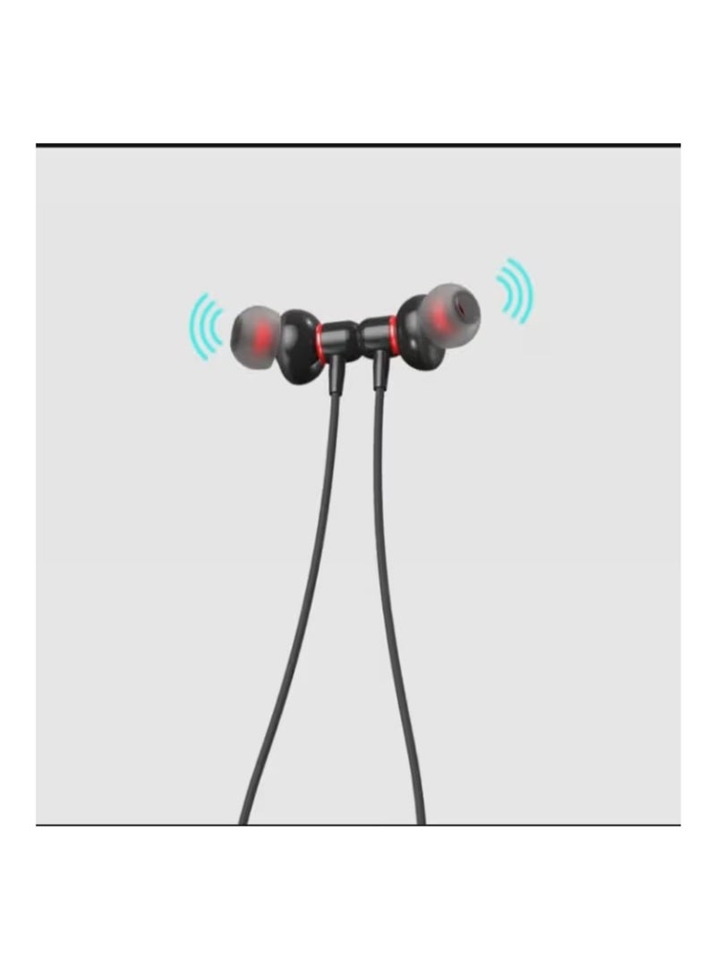 TIT Bluetooth Neckband, Long Battery Life, 8 to 10 Hours Music Time, Wireless Sport Headphones, In Ear, Black - Image 3