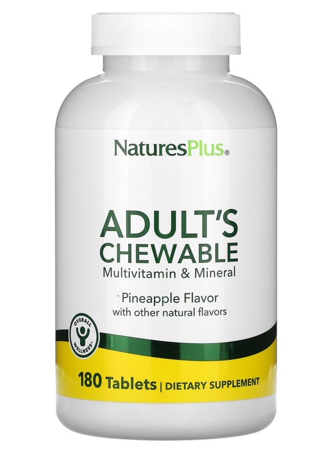 NaturesPlus Adult's Chewable Multivitamin & Mineral Pineapple 180 Tablets - Image 1