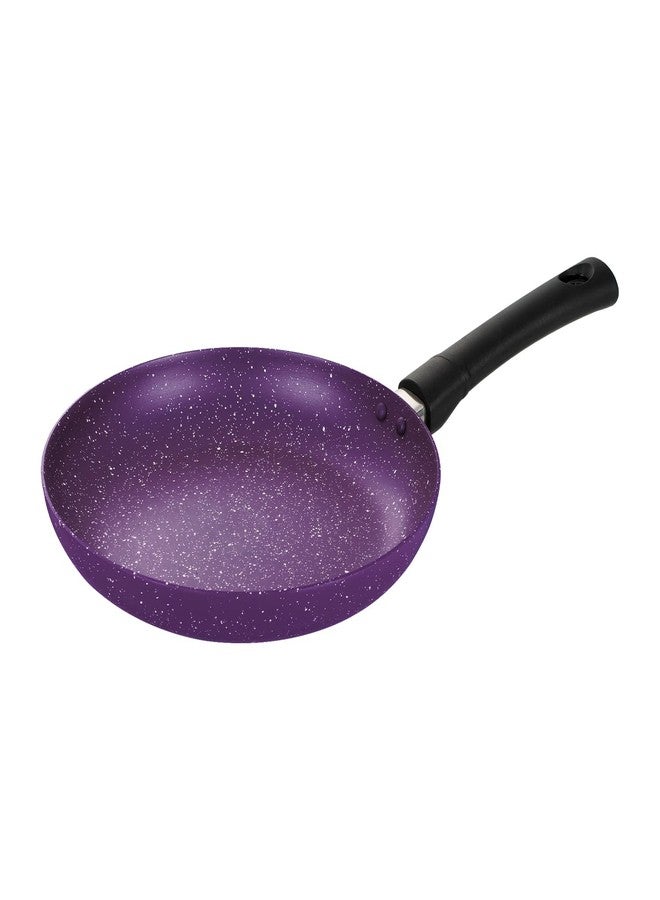 Alda Non Stick Cookware Set 4-Piece (Wok with Lid, Fry Pan, Crepe Pan) - Plum 3mm Induction Friendly | 1 Year Warranty - Image 4