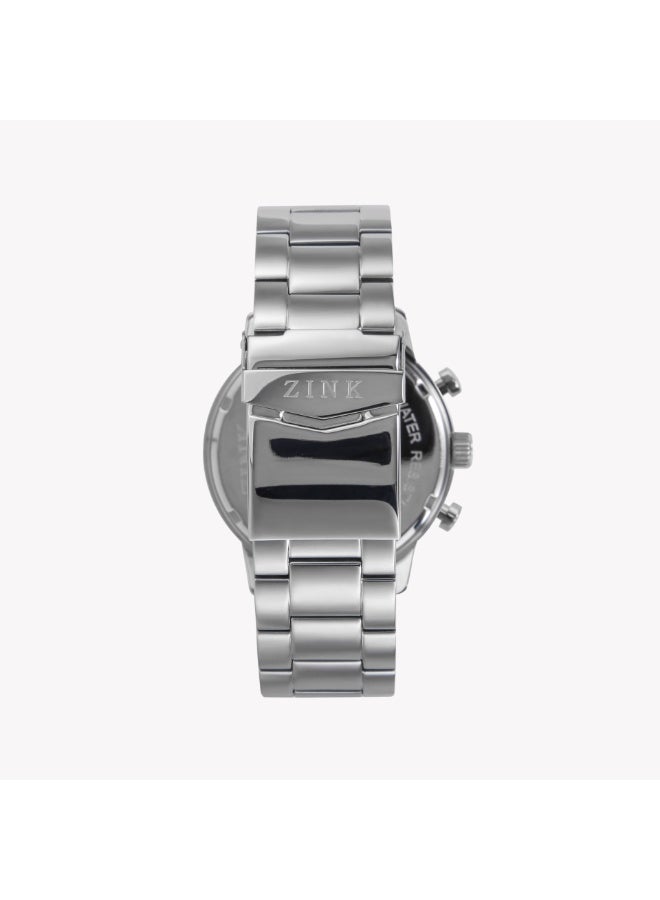 زنك ساعة زينك للرجال من الفولاذ المقاوم للصدأ فضية | ZK127G2SS-36 - Image 4