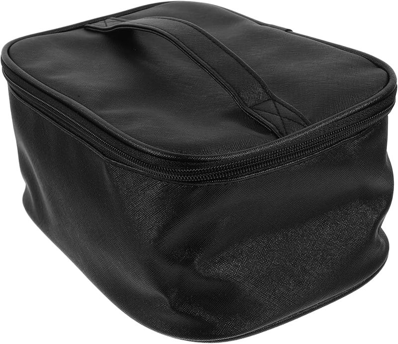 Artificial Leather Cosmetic Travel Bag Toiletry Organizer Black - Image 1