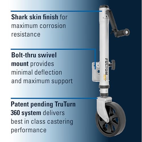 Fulton 141132 XLT Marine Trailer Jack, 1,500 lbs. Lift Capacity, Sidewind, Weld-On Side Mount, 12 Inch Travel. - Image 2