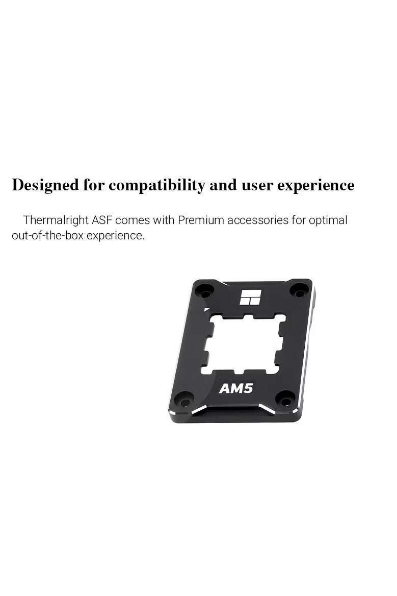 ثيرمالرايت حامل وحدة المعالجة المركزية ASF Black V2 AM5 ، إطار أمان ثابت AM5 ، إطار تثبيت تصحيحي مضاد للانحناء AM5 ، إطار اتصال AM5 مضاد للانحناء ، معيار مبرد وحدة المعالجة المركزية ، أسود - Image 1