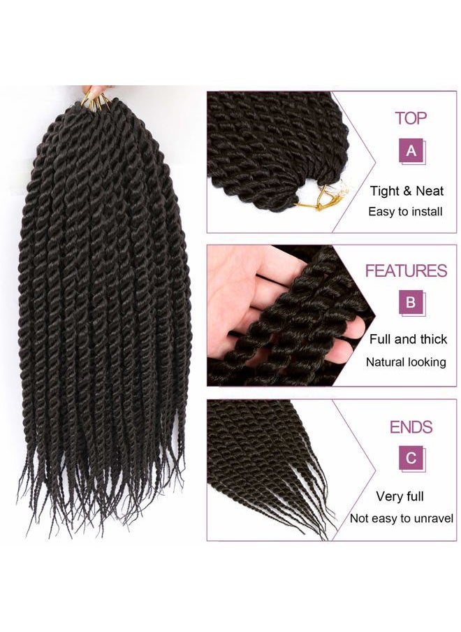 Admutty Havana Twist Crochet Hair 6 Packs 22 inch Crochet Braids Senegalese Twist crochet Hair Jumbo Havana Twist Crochet Braids(4#)  - Image 2