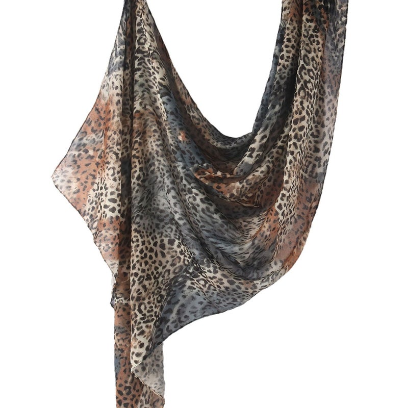 Best-Selling Watercolor Tie-Dye Cotton Scarf - Satin Polyester Long Wrap, Turkish Headscarf
