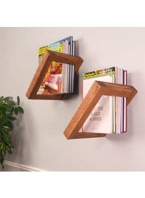 Umark Umark Solid Wood Floating Book Selves Wall Book Selves Set Natural Brown 11 6 Inch  - Image 1