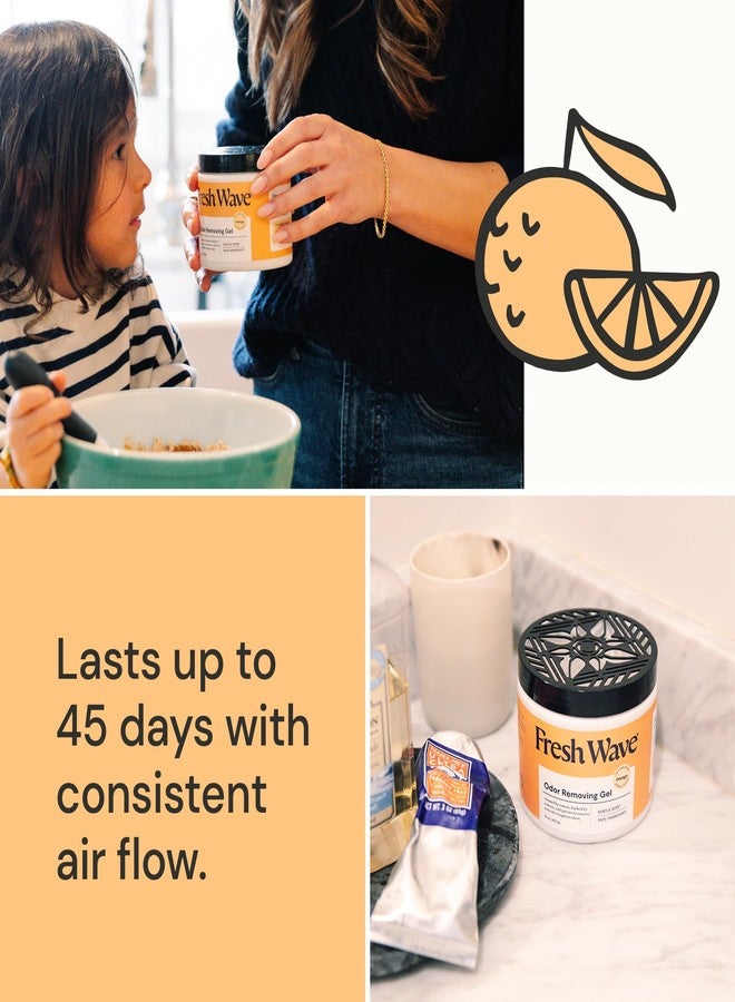 Fresh Wave جل إزالة الروائح Fresh Wave برائحة البرتقال، 15 أونصة | ماصات الروائح للمنزل | تخفيف الروائح بشكل آمن | مزيل الروائح الطبيعي المستند إلى النباتات | كل 15 أونصة تدوم 30-60 يومًا | للطهي، القمامة والحيوانات الأليفة - Image 5