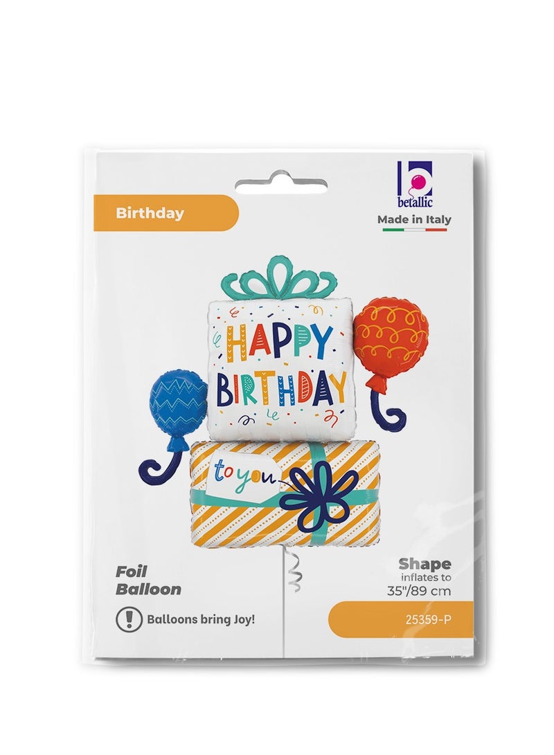 Betallic 35" Foil Balloon Birthday Gift Balloons - Image 2
