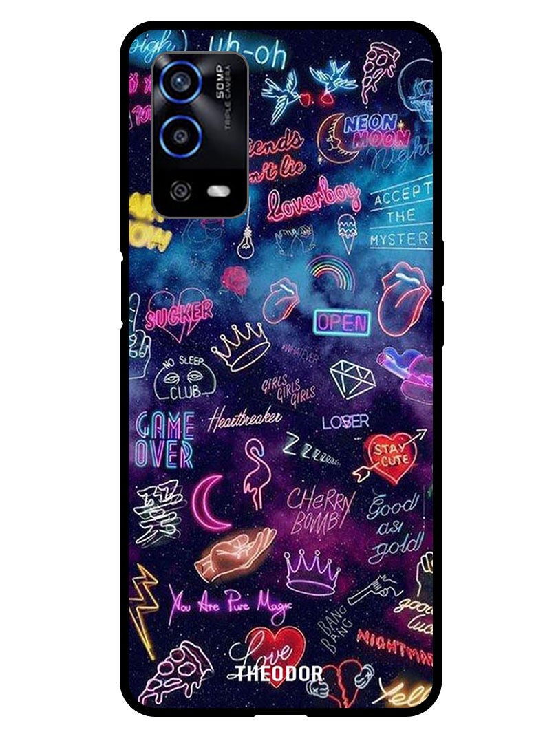 Theodor Protective Case Cover For OPPO A55 4G Lights Doodle - Image 1