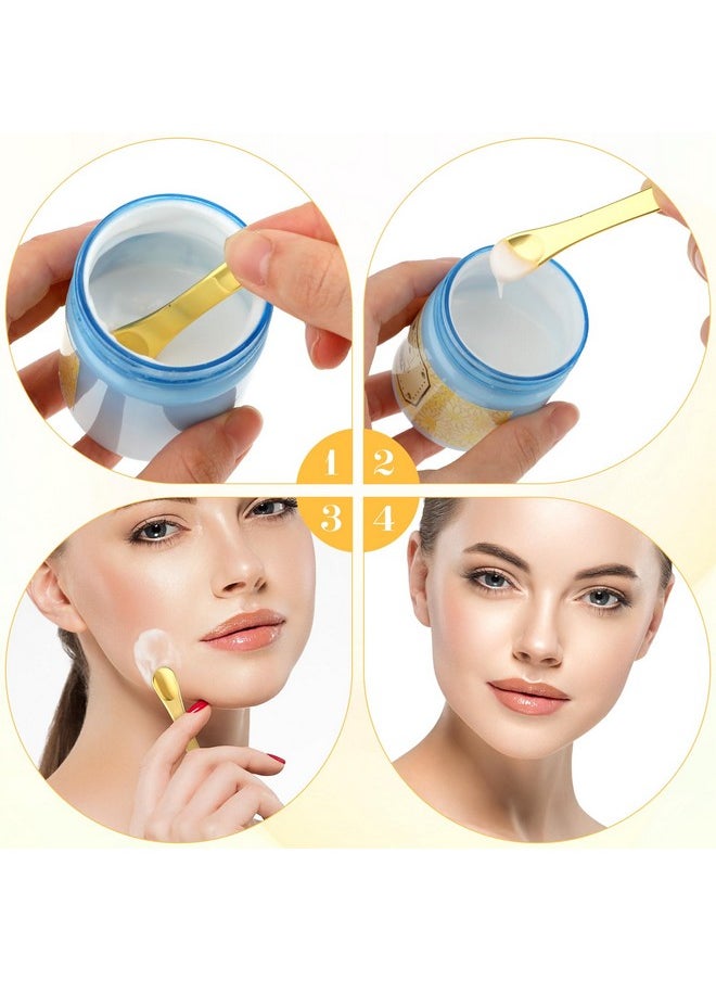 Prasacco 3 Pcs Skincare Spatula Metal Makeup Spatula Mini Cosmetic Spatula Small Scoops Facial Applicator Tool Beauty Spatula For Face Mask Eye Cream Lotions Moisturizers  - Image 5
