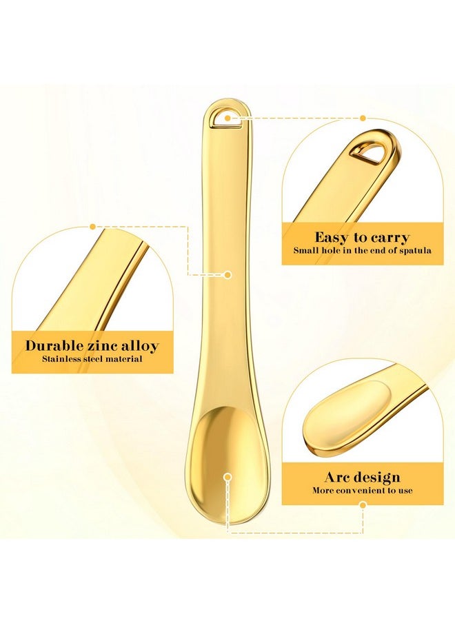 Prasacco 3 Pcs Skincare Spatula Metal Makeup Spatula Mini Cosmetic Spatula Small Scoops Facial Applicator Tool Beauty Spatula For Face Mask Eye Cream Lotions Moisturizers  - Image 3