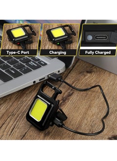 Mini Portable Rechargeable Keychain LED Flashlight With 4 Light Modes
