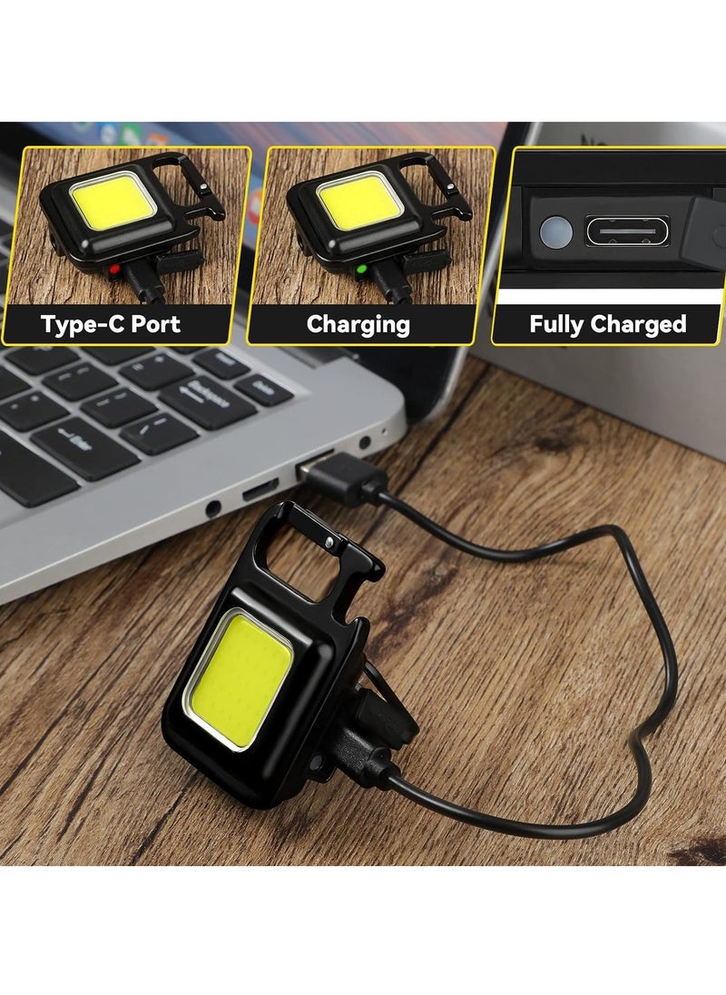 Generic - Mini Portable Rechargeable Keychain LED Flashlight With 4 Light Modes - Image 1